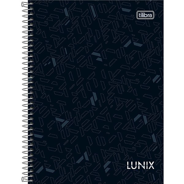 Caderno Lunix - 160 Folhas - Preto - Tilibra