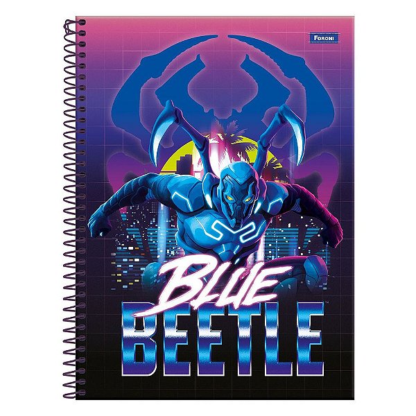 Caderno Universitário Blue Beetle - Personagem - 80 Folhas - Foroni
