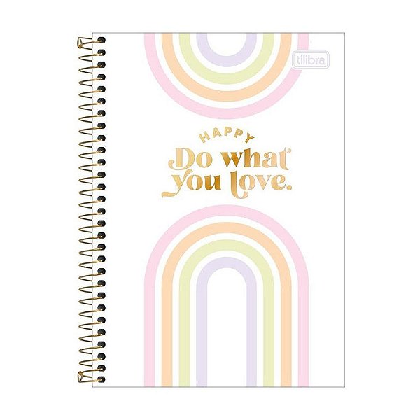 Caderno Colegial Happy You Love - 80 Folhas - Tilibra