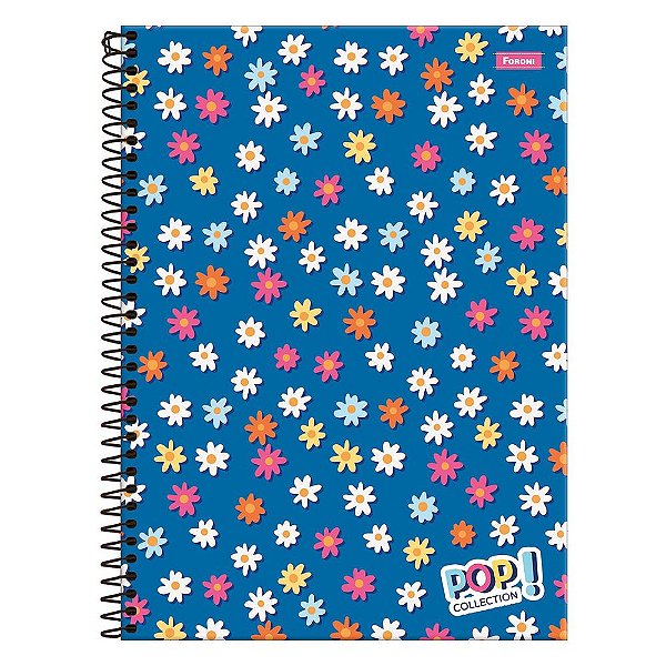 Caderno Pop Collection - Flores - 200 folhas - Foroni