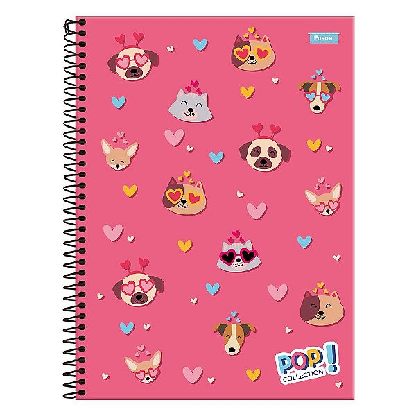 Caderno Pop Collection - Dogs - 200 folhas - Foroni