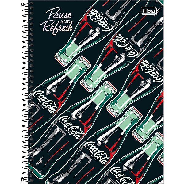 Caderno Espiral Coca-Cola - Pause and Refresh - 80 Folhas - Tilibra