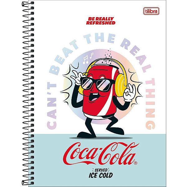 Caderno Espiral Coca-Cola - Really Refreshed - 80 Folhas - Tilibra