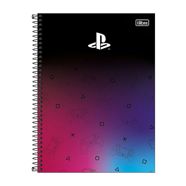 Caderno Espiral PlayStation - Degradê - 160 Folhas - Tilibra