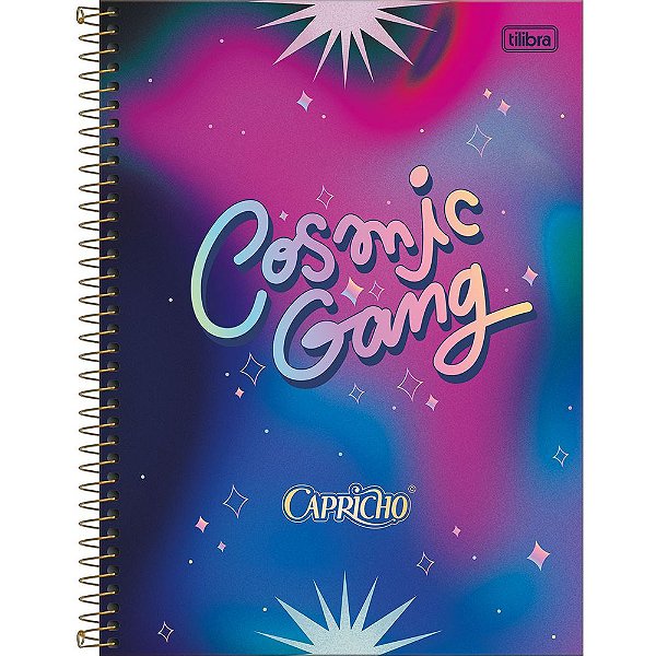 Caderno Capricho Cosmic Gang - 10 Matérias - Tilibra