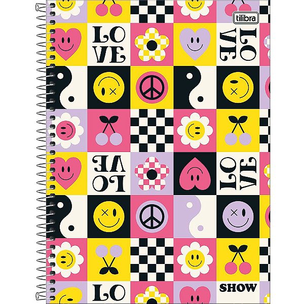 Caderno Espiral Universitário Show - Emojis - 320 Folhas - Tilibra