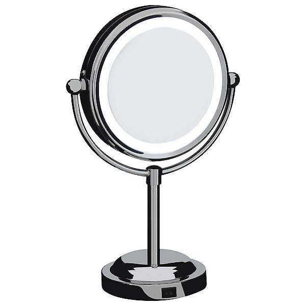 Espelho de Aumento Dupla Face Com Iluminação - Mor
