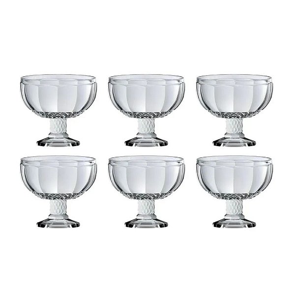Jogo Taças de Sobremesa Splendor Cristal - 6 Peças - L´hermitage