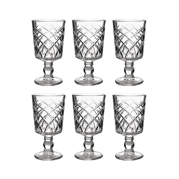 Conjunto de Taças Artemis Clear - 6 Peças - 260ml - Wincy