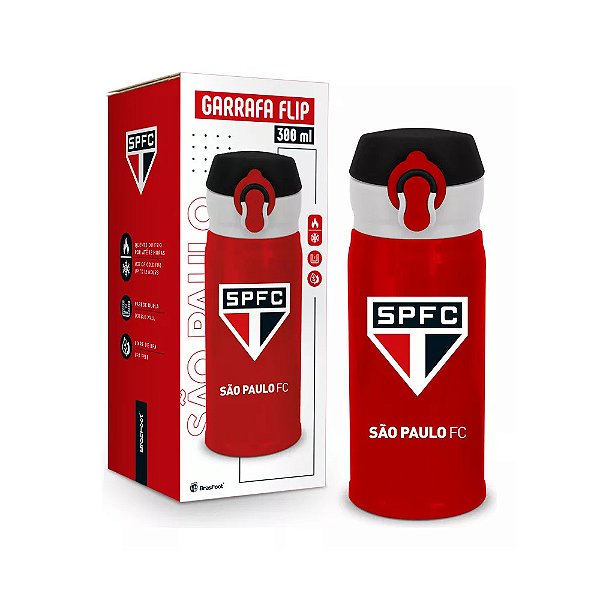 Garrafa Térmica Flip - São Paulo - 300ml - Brasfoot