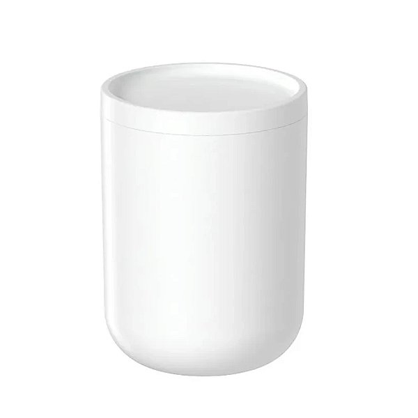 Porta Algodão e Cotonete Bold - Branco - Ou