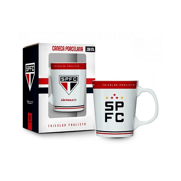 Caneca de Porcelana Premium - São Paulo - 260ml - Brasfoot