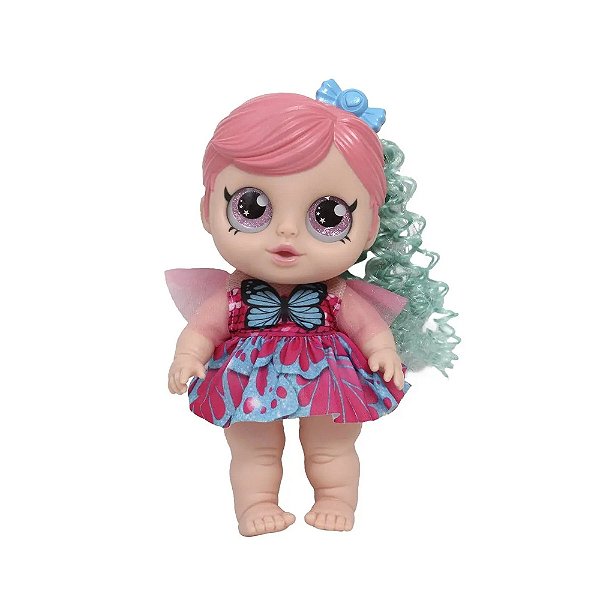 Boneca Rainbow Surprise Cabelo Rosa - Cotiplás