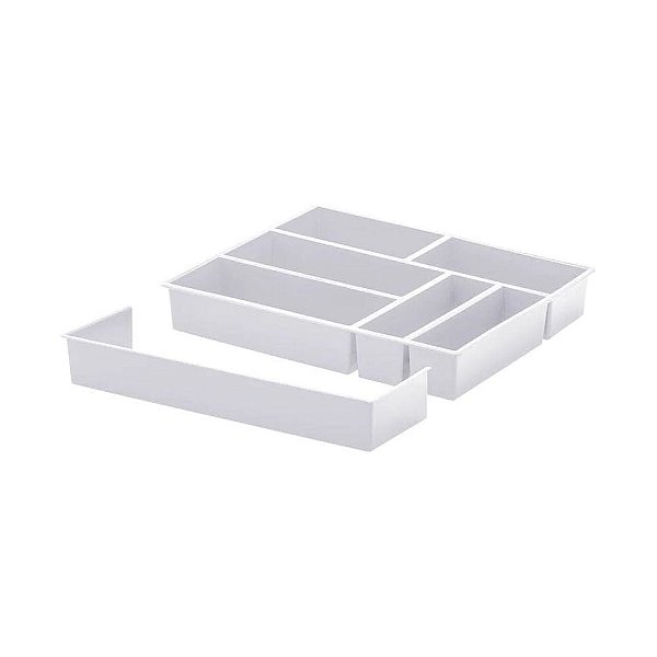 Organizador de Talheres com Extensor - Branco - Paramount