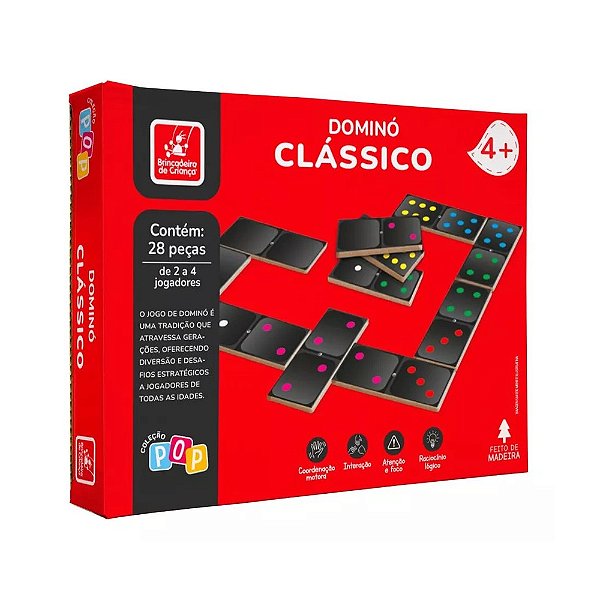 Jogo Dominó Clássico Coleção Pop - Brincadeira de Criança