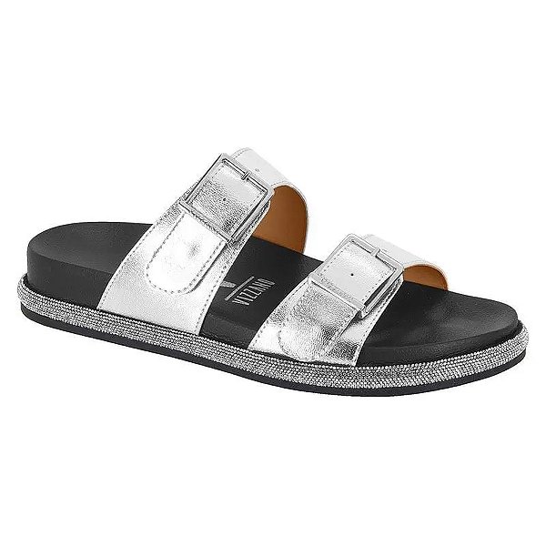 Chinelo Feminino Prateado Com Fivela - Vizzano