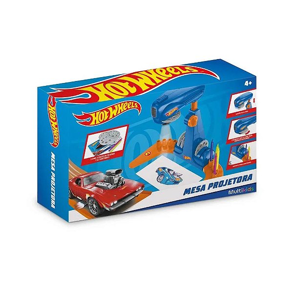 Mesa Projetora Hot Wheels - 24 Desenhos - Multikids