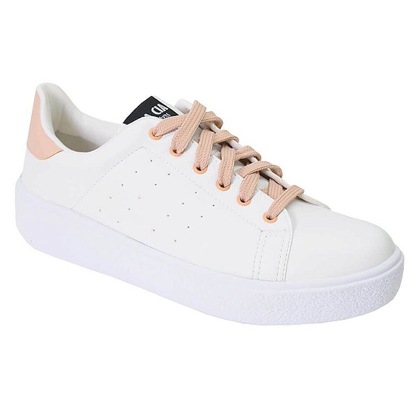 tenis branco com rose