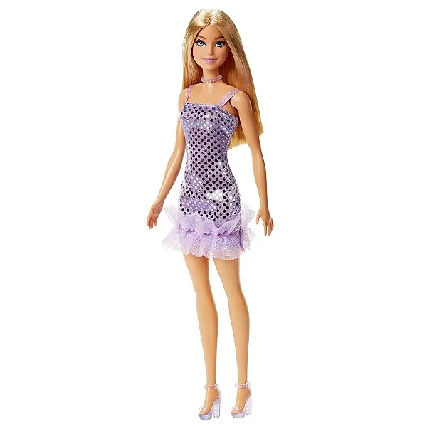 Barbie Fashion Glitter - Vestido Lilás - Mattel