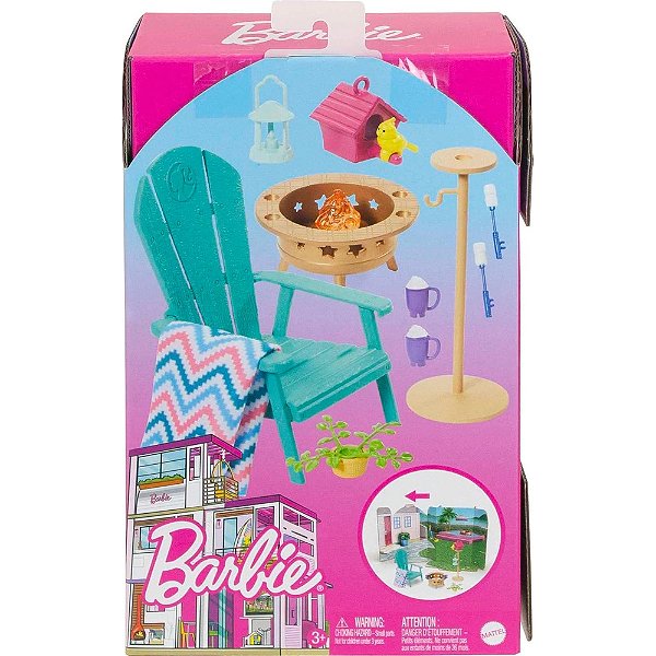 Barbie Móveis e Acessórios de Decoração - Cadeira de Jardim - Mattel