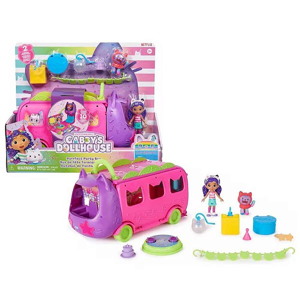 Playset Festa No Onibus Da Gabby - Gabbys Dollhouse