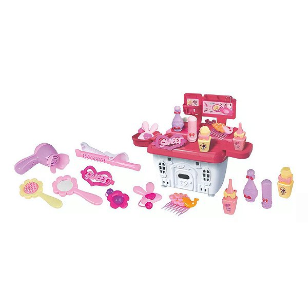 Mini Salão De Beleza Princesa Fashion Com Som - Braskit