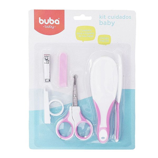 Kit Cuidados Baby Rosa - 6 Peças - Buba