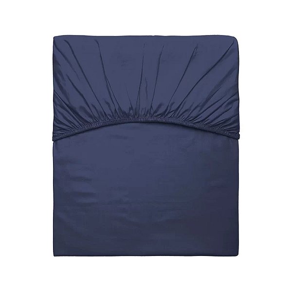 Lençol Com Elástico Vida Bela Queen 200 Fios - Marinho - Kacyumara