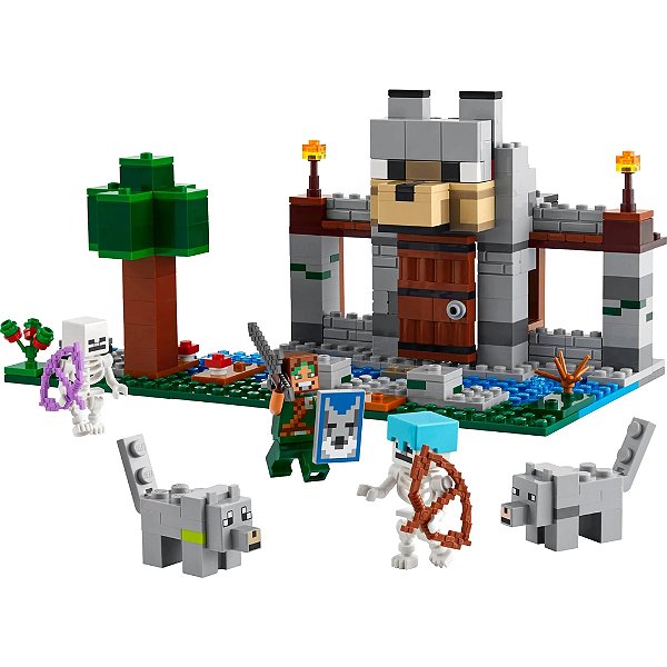 Lego Minecraft - A Fortaleza dos Lobos - 312 Peças - Lego