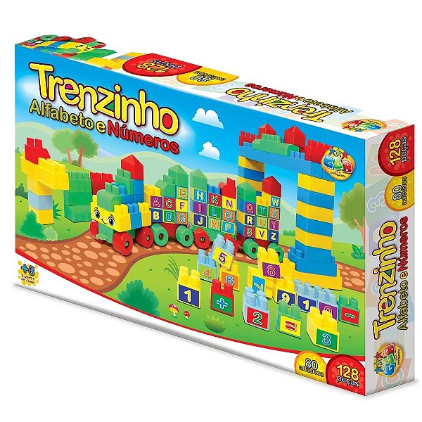 Jogo Trenzinho Alfabeto e Números - GGB Brinquedos
