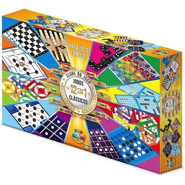 Kit 12 Jogos em 1 Clube do Jogo - GGB Brinquedos