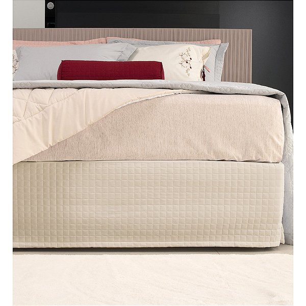 Saia Para Cama Box Solteiro Probox Max - Bege - Lavive