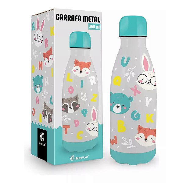 Garrafa Térmica Metal Neo - Alfabeto - 350ml - Brasfoot