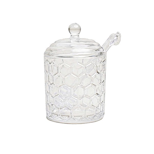 Meleira de Vidro com Pegador Favo de Mel - 270ml - Lyor