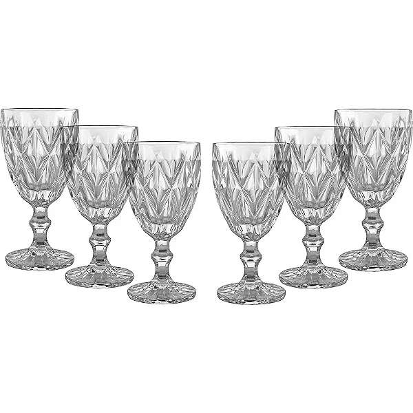 Jogo de Taças para Água Vitral Verre - 6 Peças - 320ml - Mimo Style