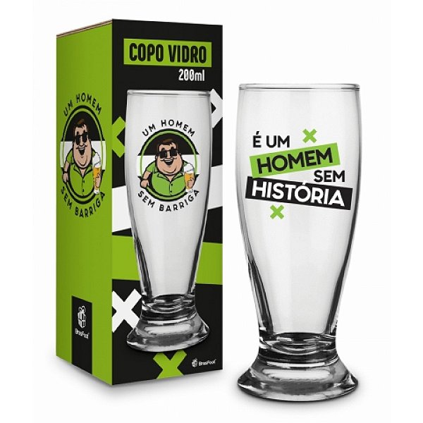 Copo Munich Um Homem sem Barriga - 200ml - Brasfoot
