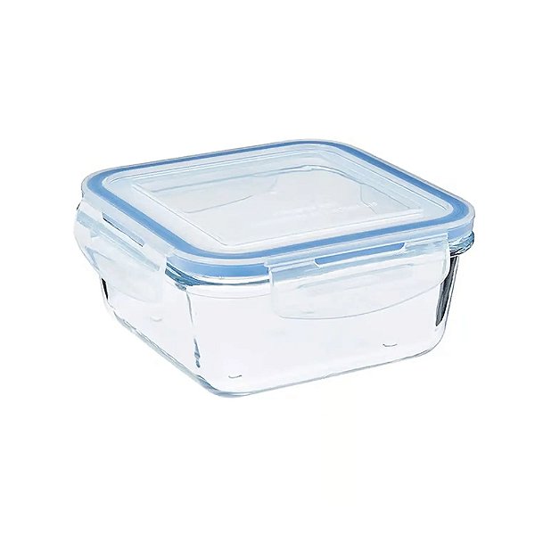Pote Quadrado Hermético Vidro Borossilicato - 380ml - Mimo Style