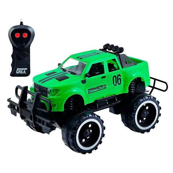 Carrinho de Controle Remoto Garagem S.A. Brave Driver - Verde - Candide