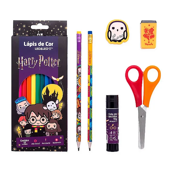 Kit Escolar Harry Potter - 7 Peças - Leo&Leo