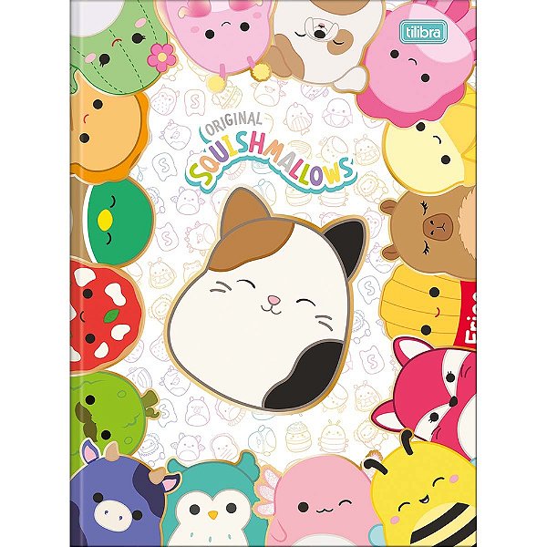 Caderno Brochura Capa Dura Squishmallows Cat - 80 Folhas - Tilibra