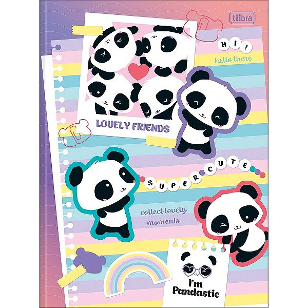 Caderno Brochura Capa Dura Lovely Friend Moments - 80 Folhas - Tilibra