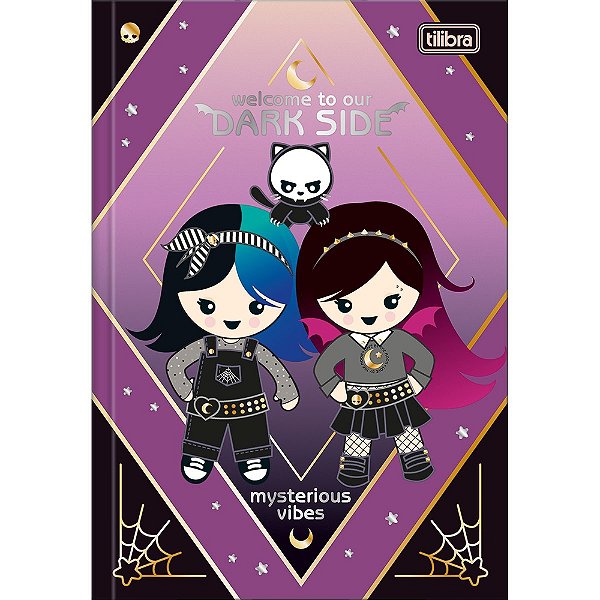 Caderno Brochura Capa Dura Plush Poison Dark - 80 Folhas - Tilibra