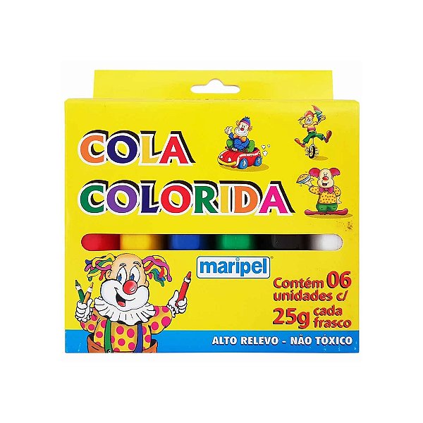 Cola Colorida - 6 Cores - Maripel