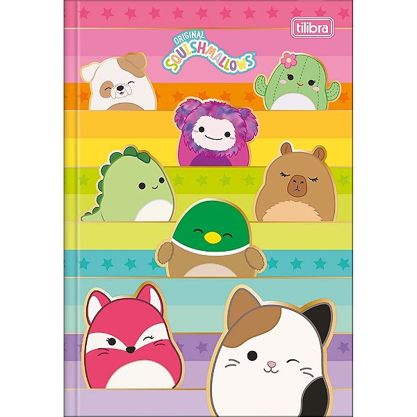 Caderno Brochura 1/4 Squishmallows - Lines - 80 Folhas - Tilibra