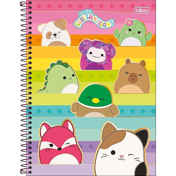 Caderno Espiral Squishmallows - Lines - 80 Folhas - Tilibra