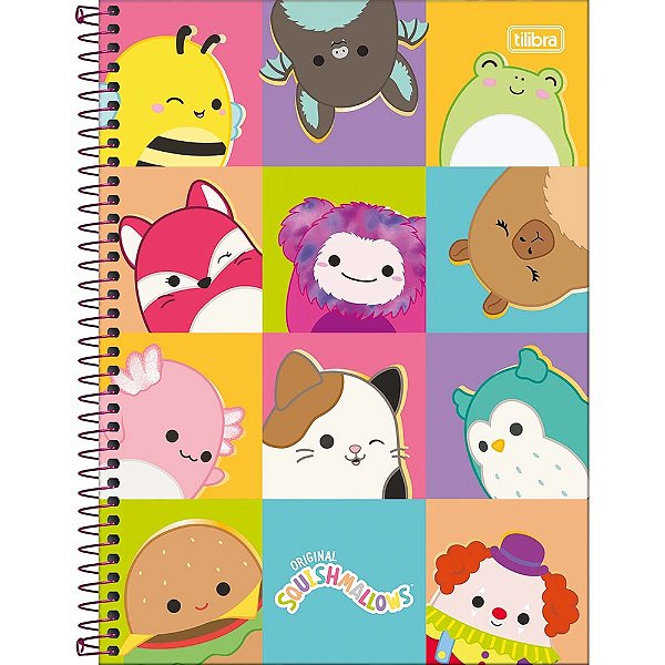 Caderno Espiral Squishmallows - Friends - 80 Folhas - Tilibra