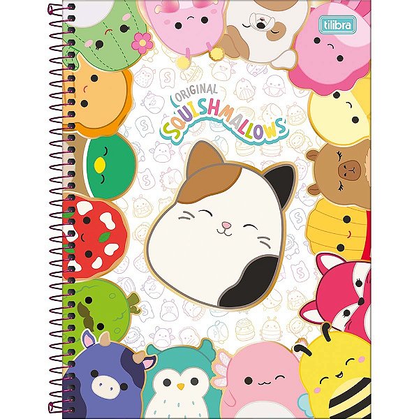 Caderno Espiral Squishmallows - Cat - 80 Folhas - Tilibra