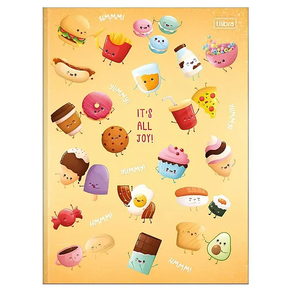 Caderno Brochura Capa Dura Universitário Taste Amarelo - 80 Folhas - Tilibra