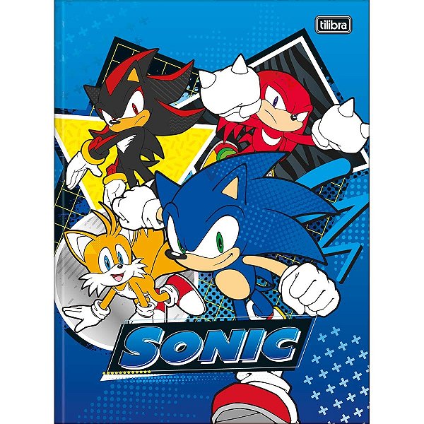 Caderno Brochura Sonic - Sonic e Amigos - 80 folhas - Tilibra