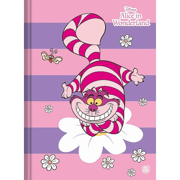 Caderno Brochura Capa Dura Alice In Wonderland Cheshire - 80 Folhas - Tilibra